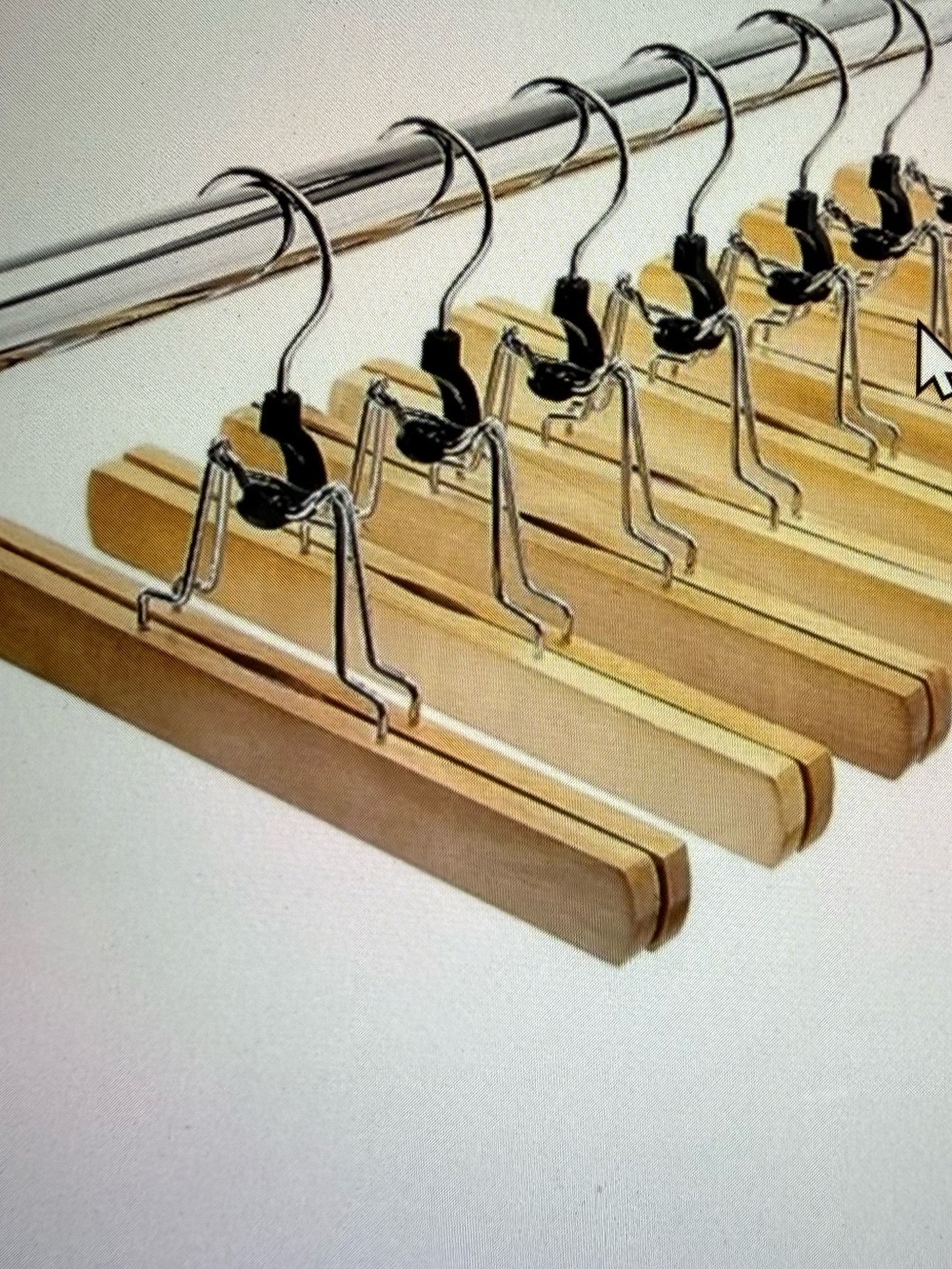 Lot 3 Wood Non-Slip Swivel Pants Skirt Wooden Hangers
